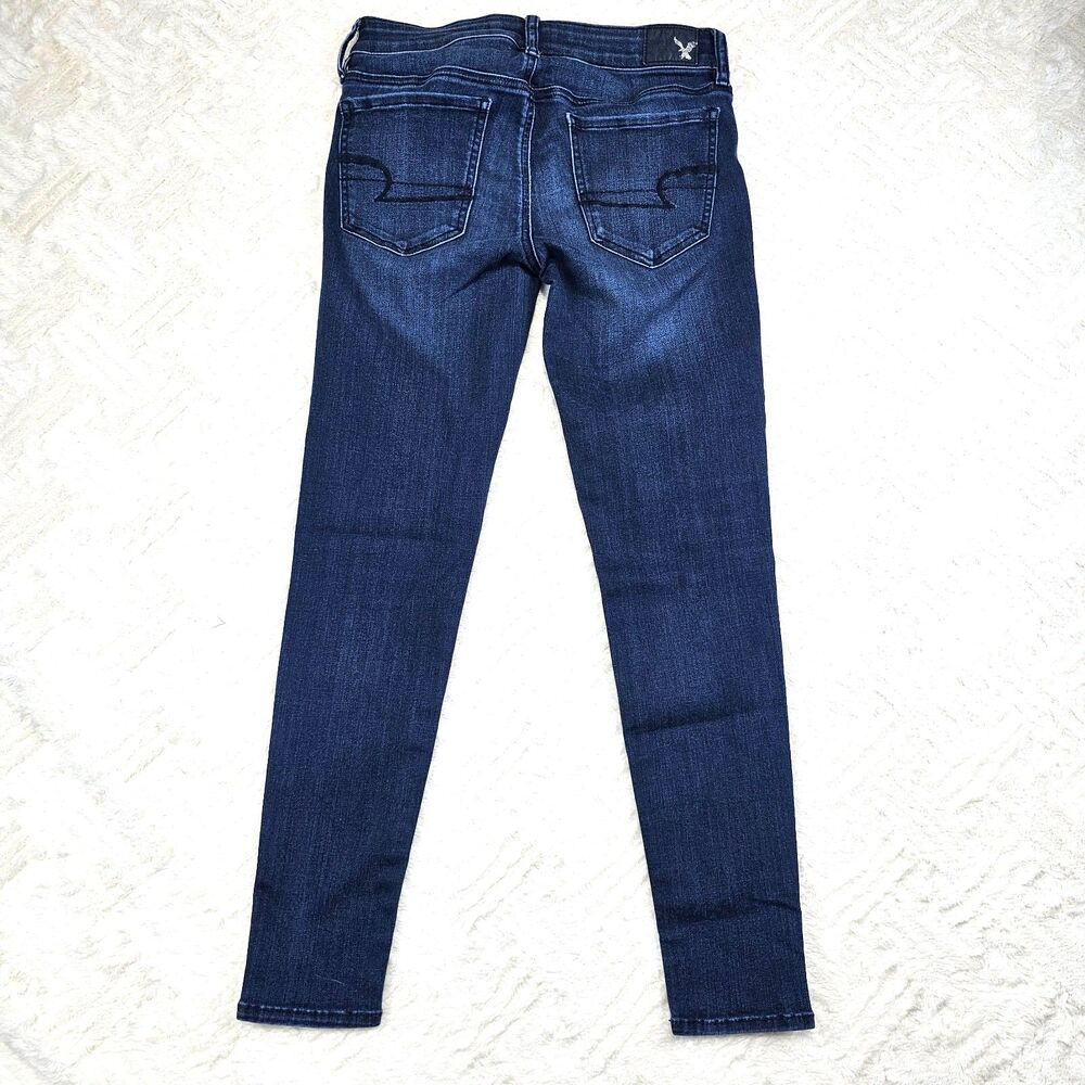 AE Super Stretch Jegging Dark Wash Skinny Jeans Women’s 4 Short - Picture 3 of 14